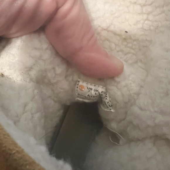 Timberland Tan Winter Boots - Convertible Fleece Collar - Size 7 - Picture 13 of 14